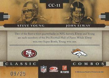2008 Donruss Classics - Classic Combos Platinum #CC-11 Steve Young / John Elway Back