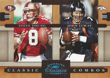 2008 Donruss Classics - Classic Combos Platinum #CC-11 Steve Young / John Elway Front