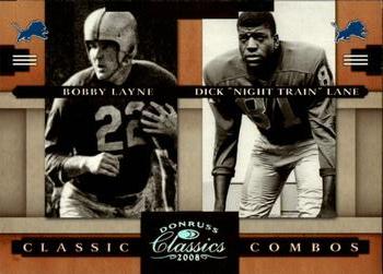 2008 Donruss Classics - Classic Combos Silver Holofoil #CC-5 Bobby Layne / Dick Lane Front