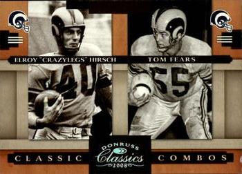 2008 Donruss Classics - Classic Combos Silver Holofoil #CC-8 Elroy Hirsch / Tom Fears Front