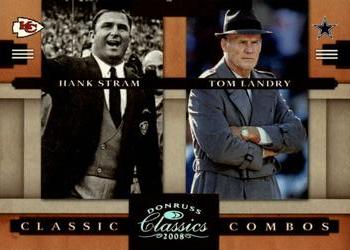 2008 Donruss Classics - Classic Combos Silver Holofoil #CC-14 Hank Stram / Tom Landry Front