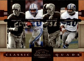 2008 Donruss Classics - Classic Quads #CQ-2 Bobby Layne / Barry Sanders / Doak Walker / Lem Barney Front