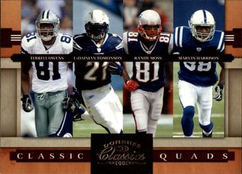 2008 Donruss Classics - Classic Quads #CQ-4 Terrell Owens / LaDainian Tomlinson / Randy Moss / Marvin Harrison Front