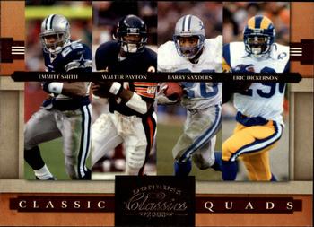 2008 Donruss Classics - Classic Quads #CQ-9 Emmitt Smith / Walter Payton / Barry Sanders / Eric Dickerson Front
