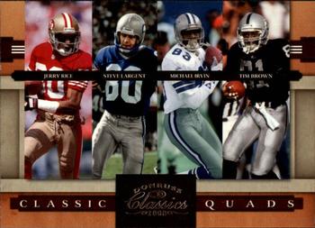 2008 Donruss Classics - Classic Quads #CQ-10 Jerry Rice / Steve Largent / Michael Irvin / Tim Brown Front