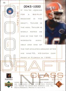 2000 Upper Deck Pros & Prospects #99 Travis Taylor Back