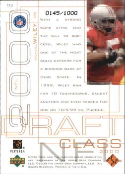 2000 Upper Deck Pros & Prospects #113 Michael Wiley Back
