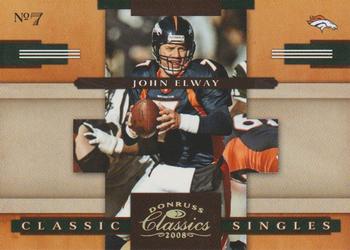 2008 Donruss Classics - Classic Singles Gold #CS-3 John Elway Front