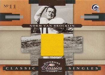 2008 Donruss Classics - Classic Singles Jerseys #CS-21 Norm Van Brocklin Front