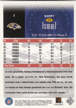 2000 Upper Deck Ultimate Victory #7 Qadry Ismail Back
