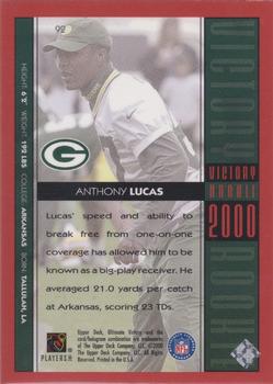 2000 Upper Deck Ultimate Victory #92 Anthony Lucas Back