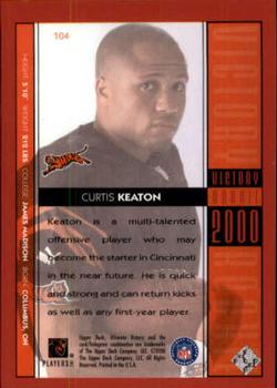 2000 Upper Deck Ultimate Victory #104 Curtis Keaton Back
