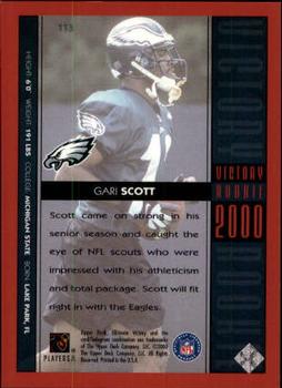 2000 Upper Deck Ultimate Victory #113 Gari Scott Back