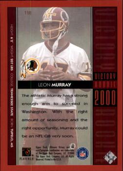2000 Upper Deck Ultimate Victory #118 Leon Murray Back
