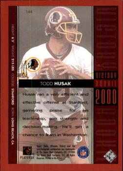 2000 Upper Deck Ultimate Victory #144 Todd Husak Back