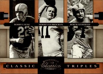2008 Donruss Classics - Classic Triples #CT-5 Bobby Layne / Norm Van Brocklin / Bob Waterfield Front