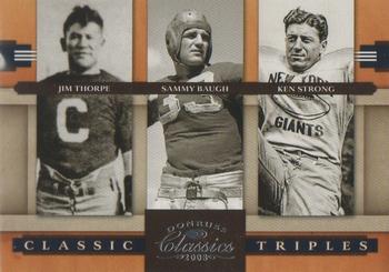 2008 Donruss Classics - Classic Triples #CT-8 Jim Thorpe / Sammy Baugh / Ken Strong Front