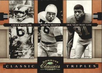 2008 Donruss Classics - Classic Triples Gold #CT-7 Chuck Bednarik / Marion Motley / Dick Lane Front