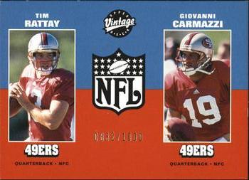 2000 Upper Deck Vintage Preview #17 Giovanni Carmazzi / Tim Rattay Front