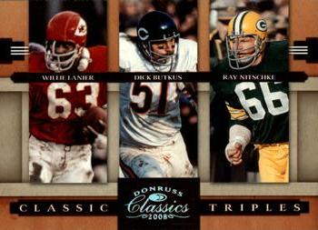 2008 Donruss Classics - Classic Triples Silver Holofoil #CT-3 Willie Lanier / Dick Butkus / Ray Nitschke Front