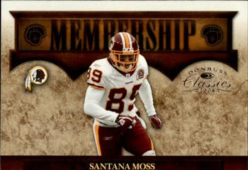 2008 Donruss Classics - Membership #M-6 Santana Moss Front