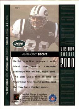 2000 Upper Deck Victory #271 Anthony Becht Back