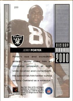 2000 Upper Deck Victory #299 Jerry Porter Back