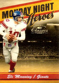 2008 Donruss Classics - Monday Night Heroes Gold #MNH-11 Eli Manning Front