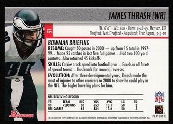 2001 Bowman #31 James Thrash Back