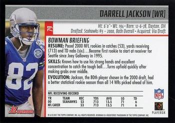 2001 Bowman #79 Darrell Jackson Back
