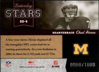 2008 Donruss Classics - Saturday Stars #SS-4 Chad Henne Back
