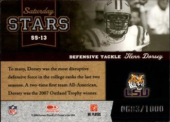 2008 Donruss Classics - Saturday Stars #SS-13 Glenn Dorsey Back
