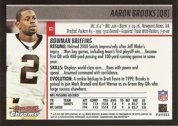 2001 Bowman Chrome #11 Aaron Brooks Back