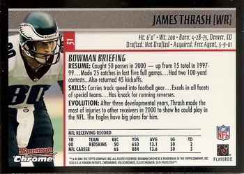 2001 Bowman Chrome #31 James Thrash Back