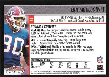2001 Bowman Chrome #58 Eric Moulds Back