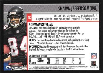 2001 Bowman Chrome #59 Shawn Jefferson Back