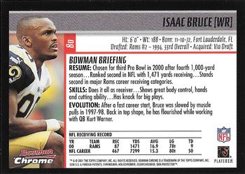 2001 Bowman Chrome #80 Isaac Bruce Back