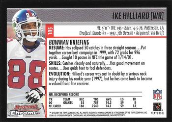 2001 Bowman Chrome #105 Ike Hilliard Back