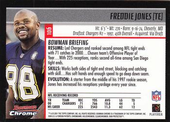 2001 Bowman Chrome #106 Freddie Jones Back