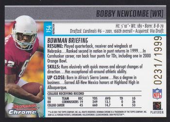 2001 Bowman Chrome #154 Bobby Newcombe Back