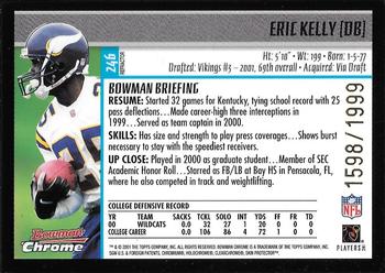 2001 Bowman Chrome #246 Eric Kelly Back
