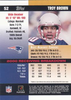 2001 Bowman's Best #52 Troy Brown Back