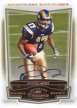 2008 Donruss Classics - Significant Signatures Gold #187 Donnie Avery Front
