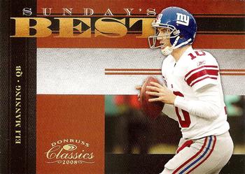 2008 Donruss Classics - Sunday's Best Gold #SB-35 Eli Manning Front