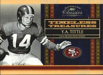 2008 Donruss Classics - Timeless Treasures Gold #1 Y.A. Tittle Front