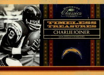 2008 Donruss Classics - Timeless Treasures Gold #13 Charlie Joiner Front