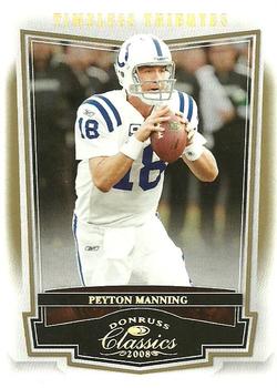 2008 Donruss Classics - Timeless Tributes Gold #42 Peyton Manning Front