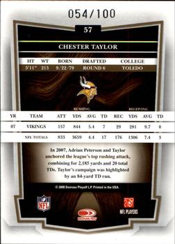 2008 Donruss Classics - Timeless Tributes Silver #57 Chester Taylor Back