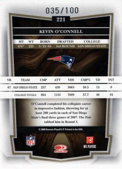 2008 Donruss Classics - Timeless Tributes Silver #221 Kevin O'Connell Back