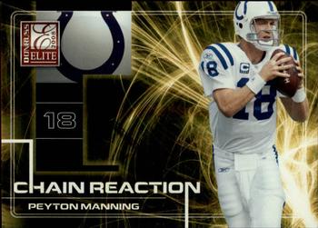 2008 Donruss Elite - Chain Reaction Gold #CR-11 Peyton Manning Front